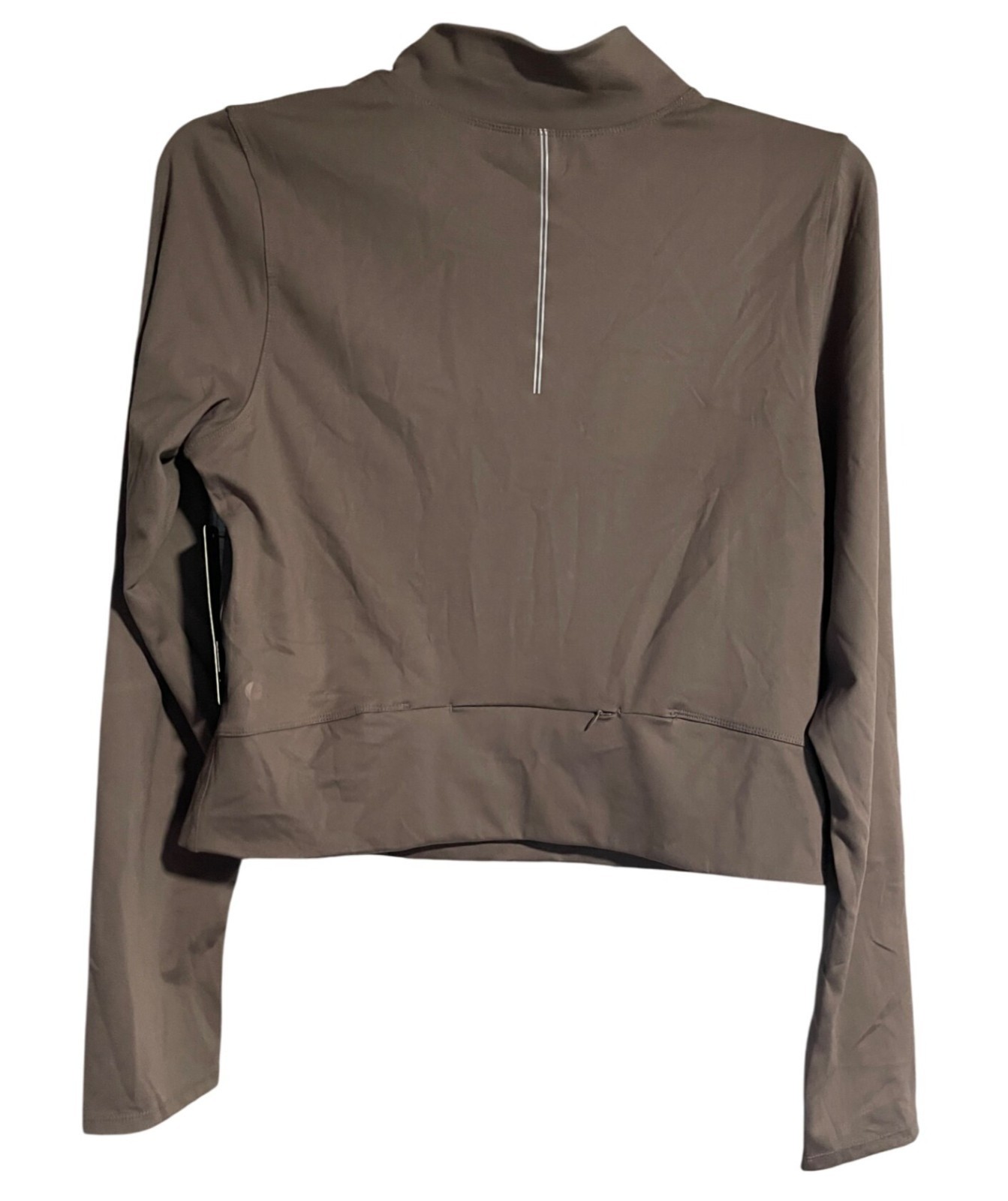 90 Degree By Reflex Womens Cropoed Pullover XXL Iron Gray Taupe Activewear Top