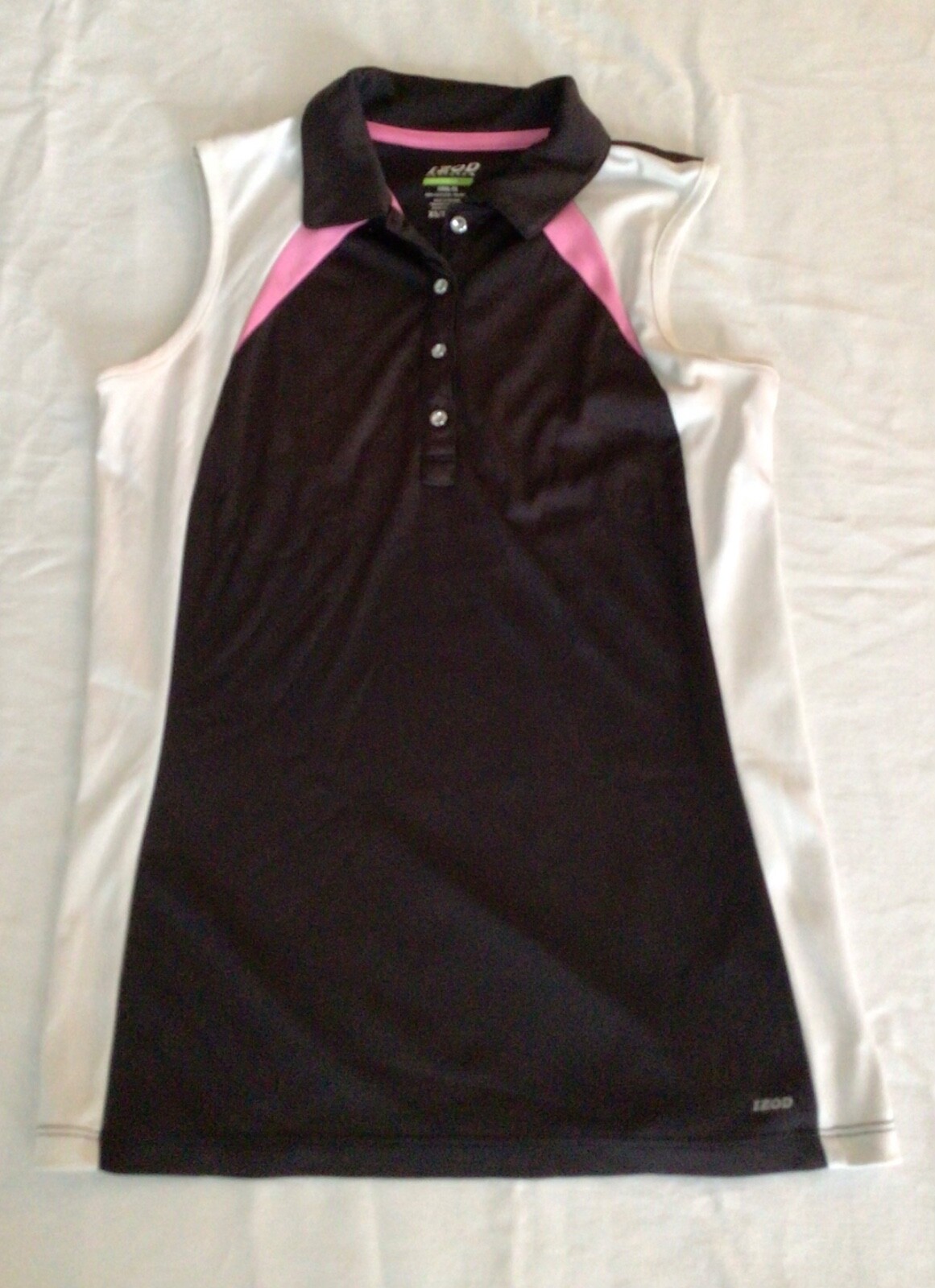 IZOD Cool-FX Women’s Sleeveless Polo Top Tennis/Golf Black Size XS