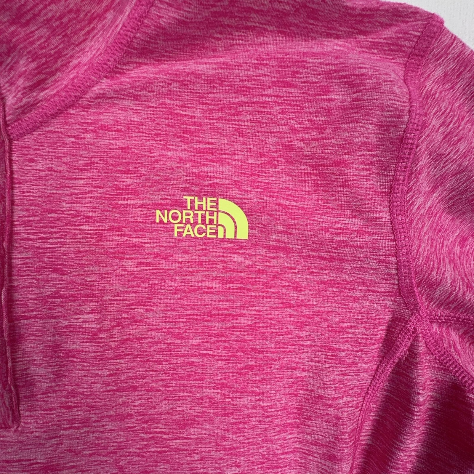 The North Face Pullover Womens Large Pink 1/4 Zip Stretch Long Sleeve Top