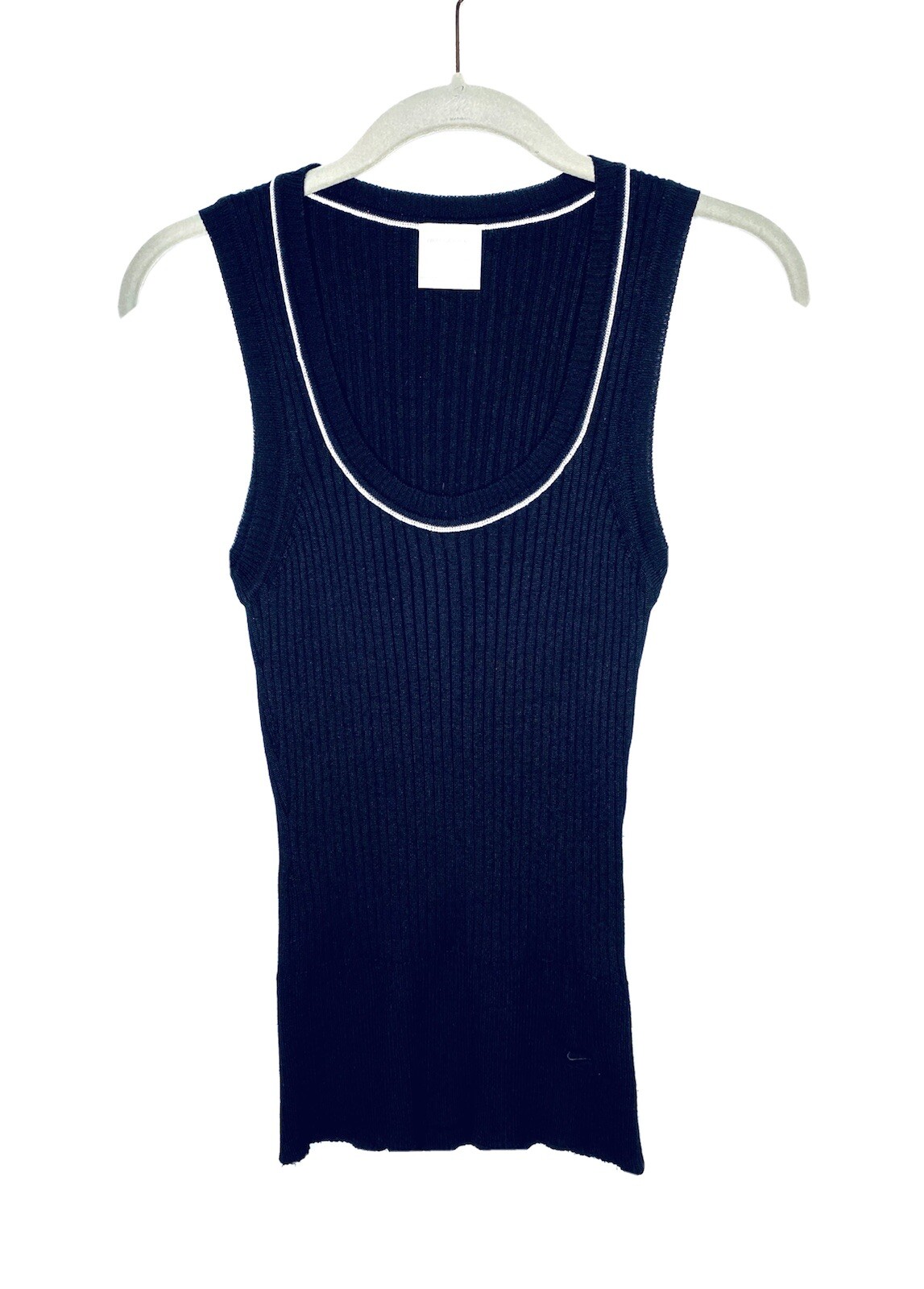 VTG Nike Golf Womens Black White Ribbed Knit Sleeveless Top Size M