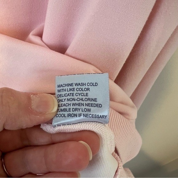 Everyday Athleisure Funnel Neck Pullover – Medium- Pink Soft Lightweight Cozy
