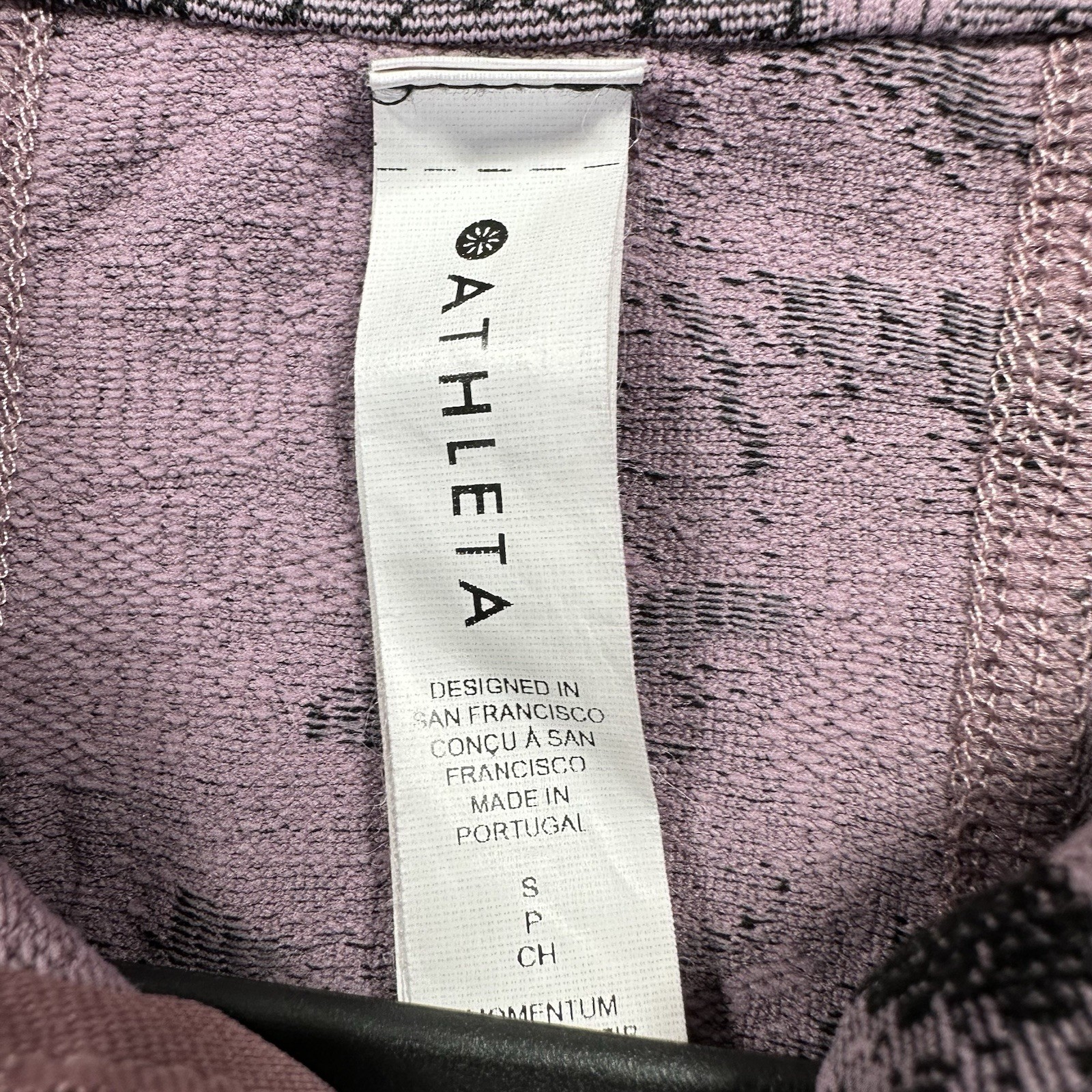 Athleta Pullover Womens Small Momentum 1/2 Zip Long Sleeve Floral Top Stretch