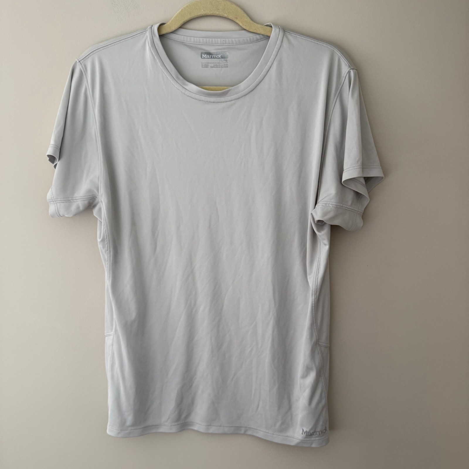 Marmot Womens Light Gray Recycled Polyester Performance Short Sleeve Shirt XL