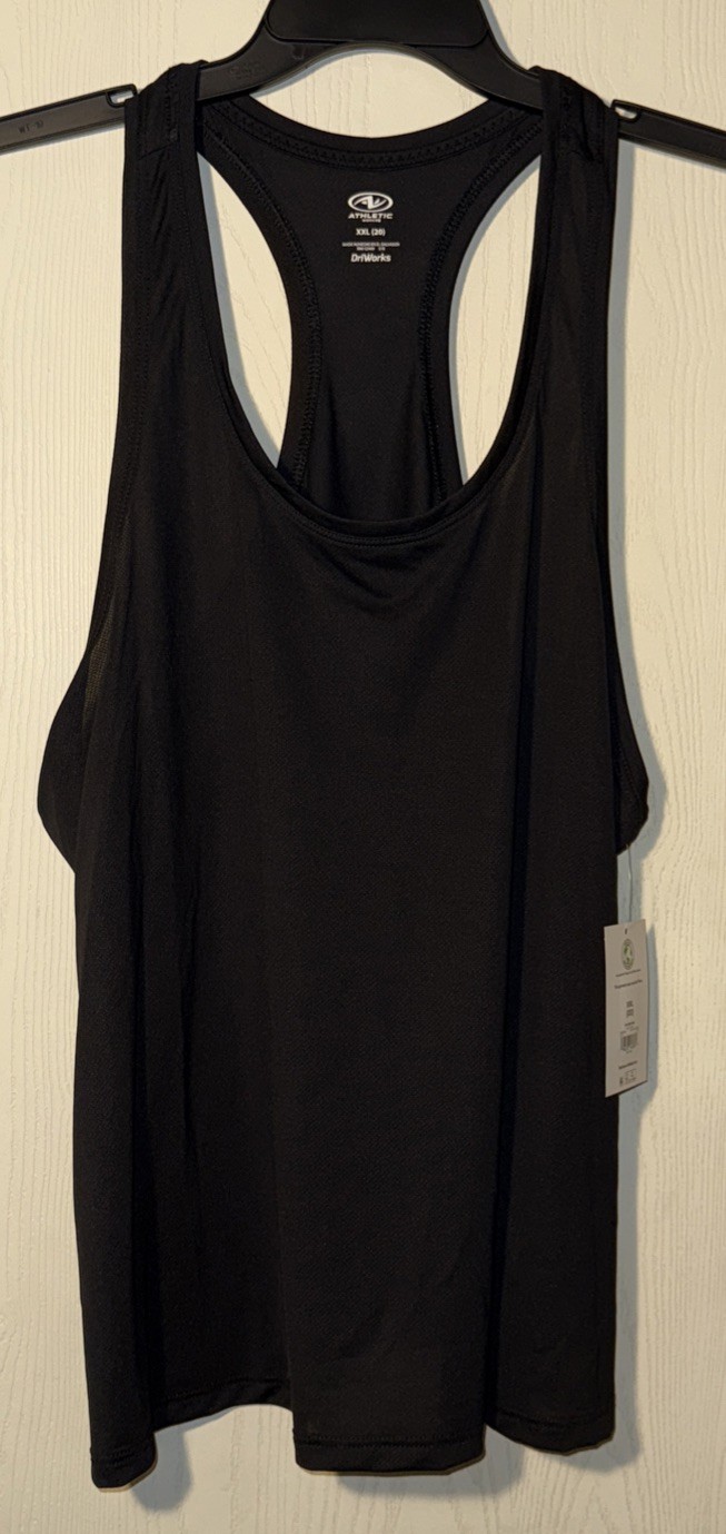 Womens Exercise Tank Athletic Works Black Pullover Top Shirt Size XXL 20