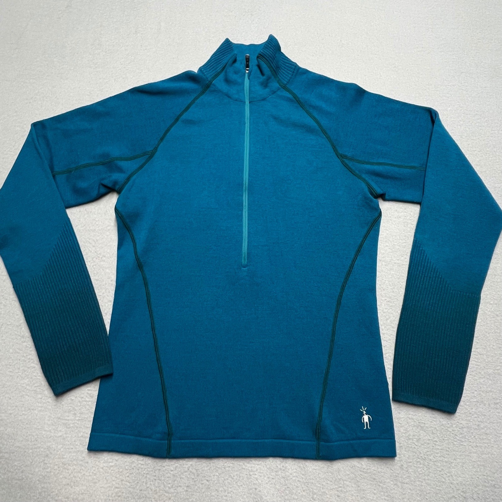 Smartwool Merino Wool 1/2 Zip Baselayer Top Teal Women’s Size M