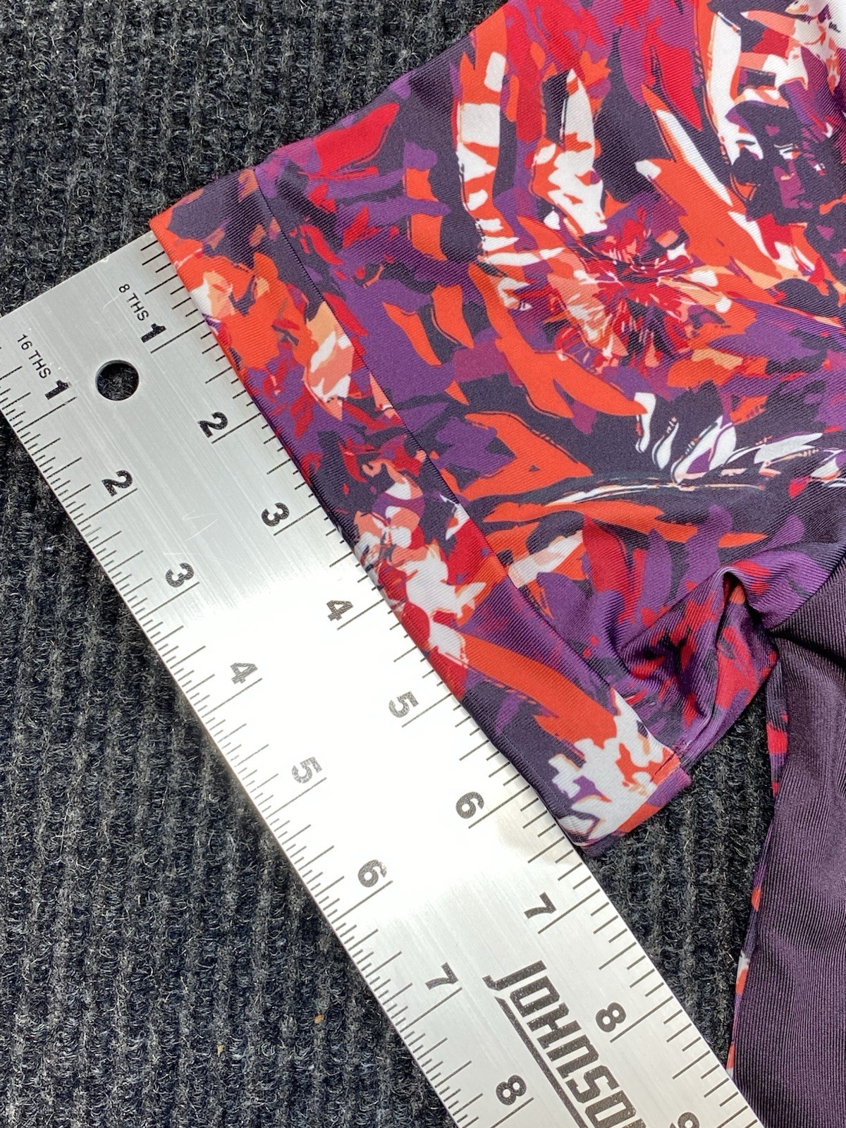 NWT Capsule Active Multi Color Purple Floral Quick Dry Moisture Wicking Womens 8