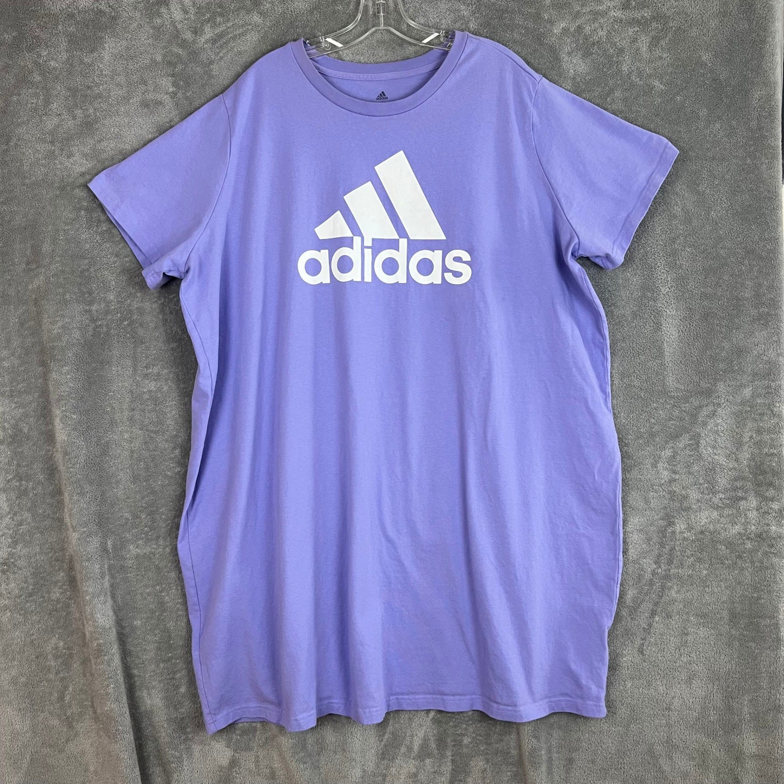 Adidas Originals Oversized T-Shirt Dress Womens 3X Light Purple Loungewear