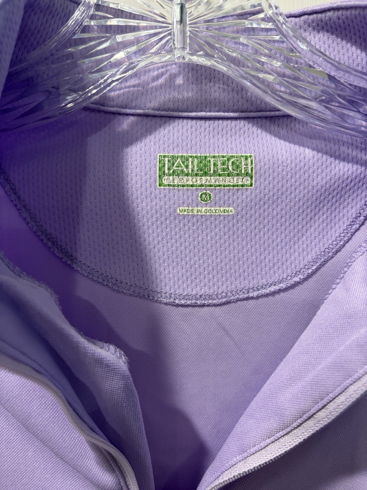 Tail Tech Light Purple Quarter-Zip Active Pullover M