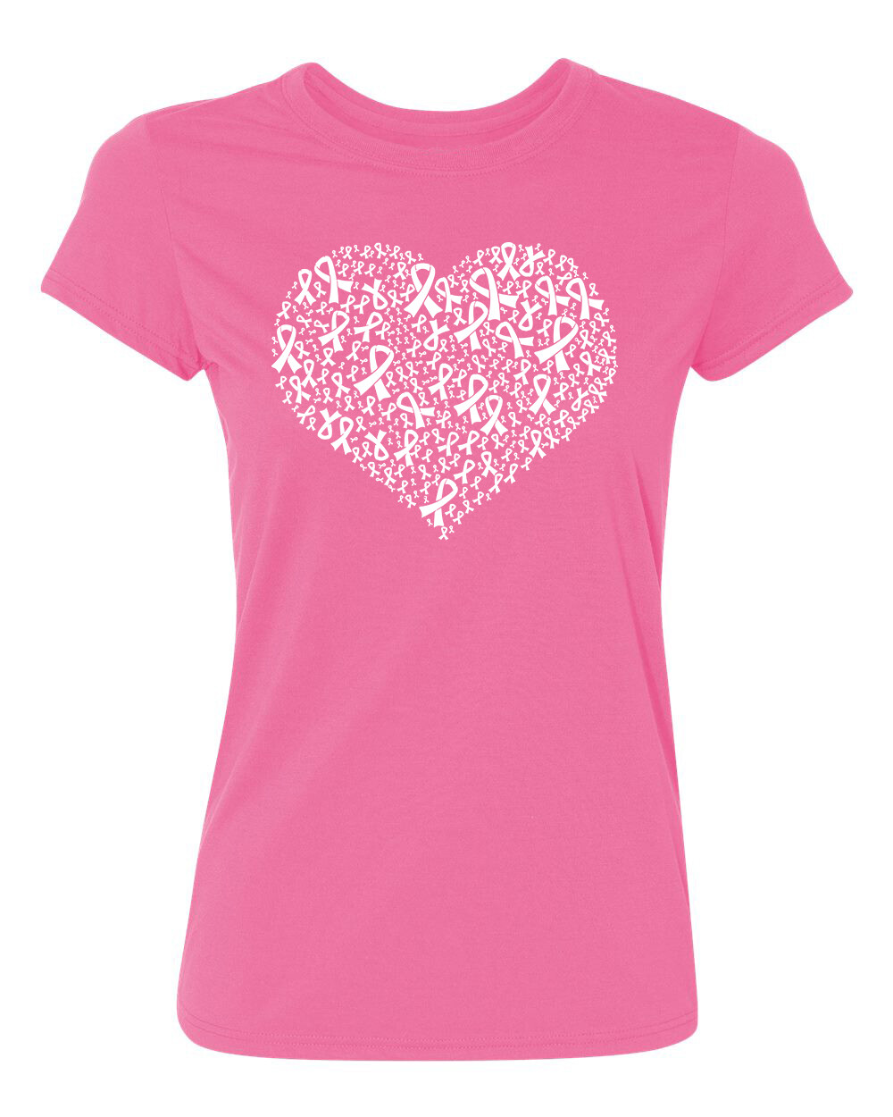 White Heart Breast Cancer Awareness Women’s T-Shirt