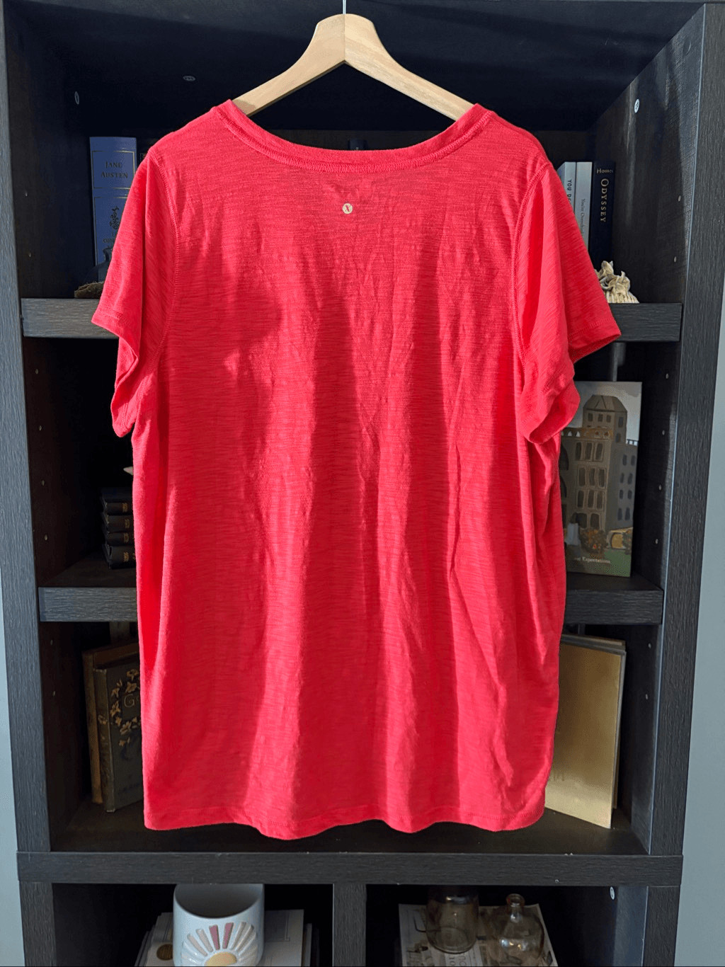 Xersion Plus Red & Blue Multi Motivational Keep Moving Short Sleeve Top 1X