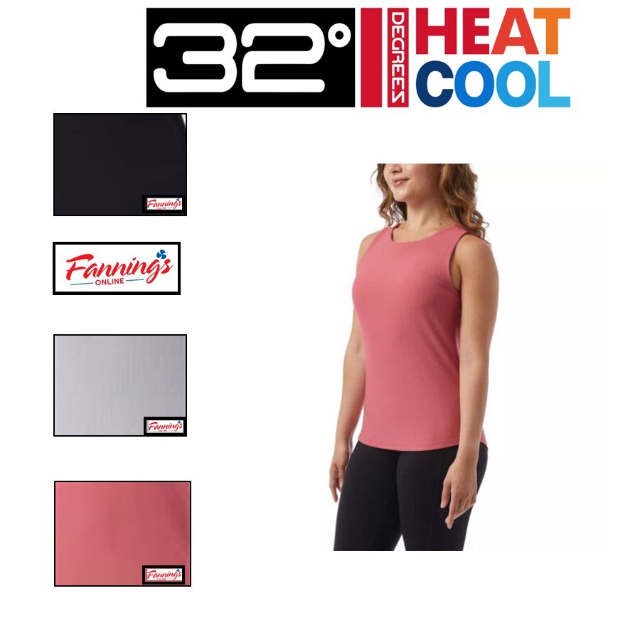 32 Degrees Ladies’ Ribbed Tank with Built in Bra | C21