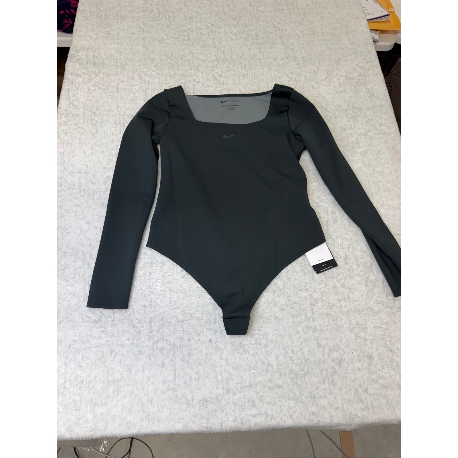 Nike Form Dri-FIT Stealth Evaporation Long Sleeve Bodysuit Black HQ8296-011 L.