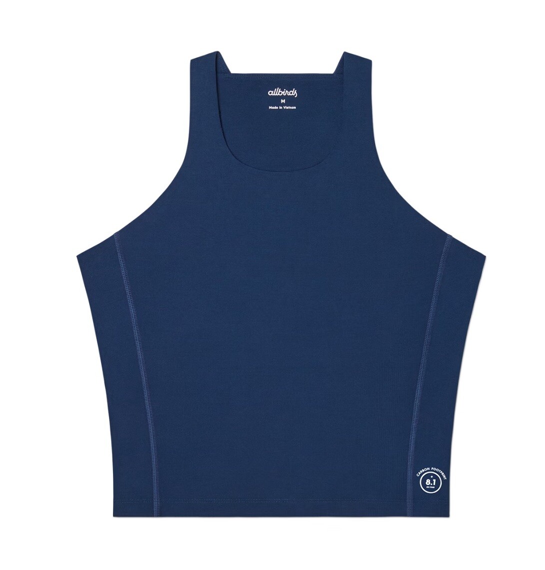 NWT Women’s allbirds Natural Run Form Training Running Tank w/ Shelf Bra Navy S