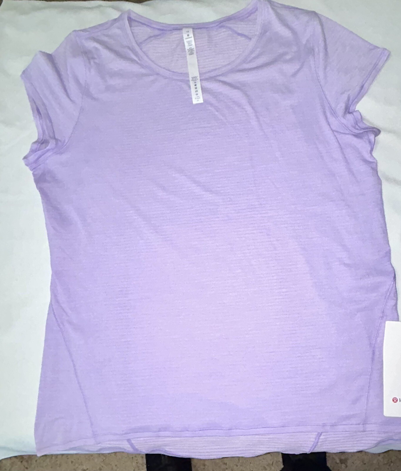 NWT💜LULULEMON💜SIZE 14💜ANOTHER MILE SHORT SLEEVE TEE💜HSHE/PURPLE💜RETAIL $72