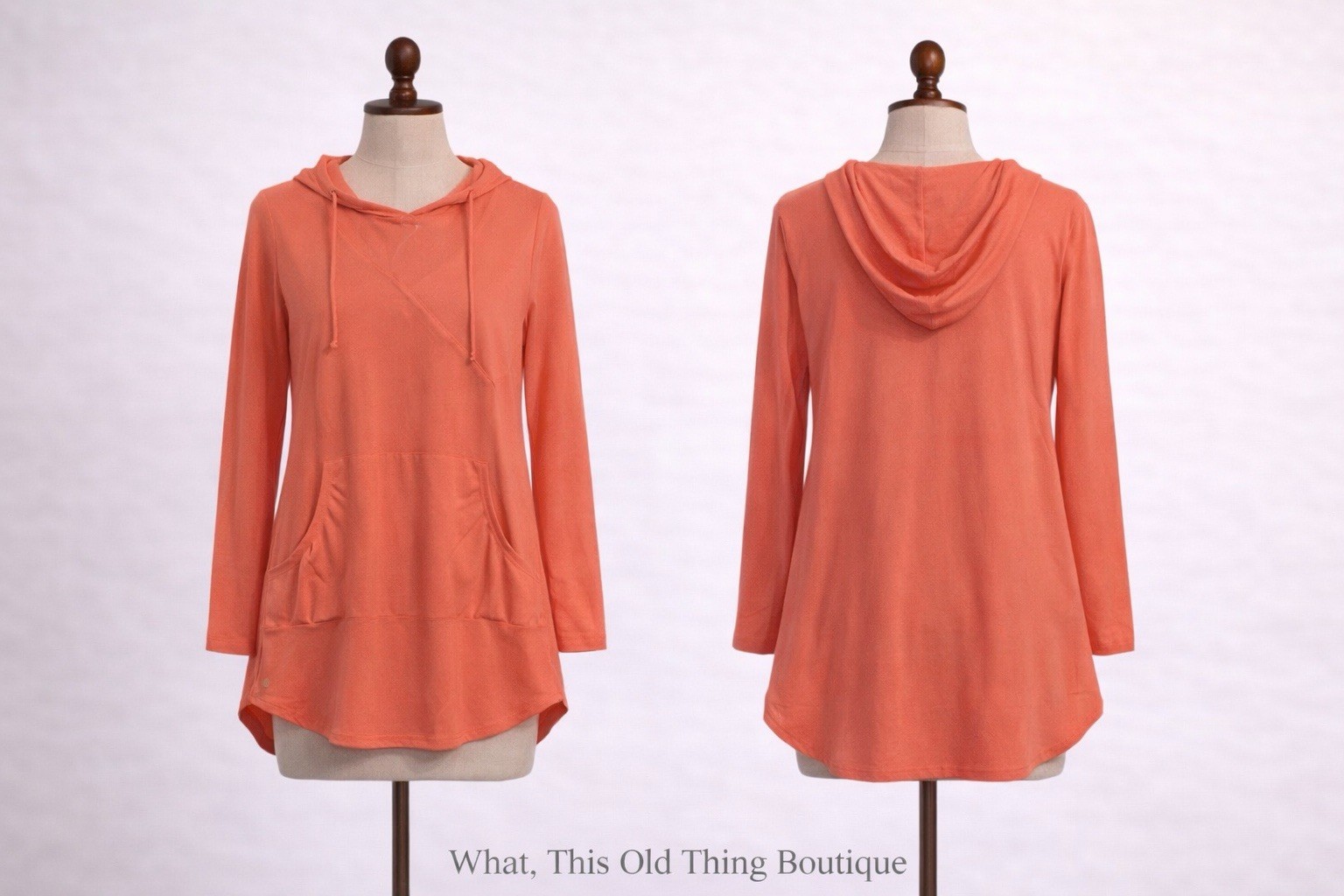NWT CRZ YOGA Blush Coral Tunic Hoodie SZ 12 UPF 50+ Long Sleeve Medium Pockets