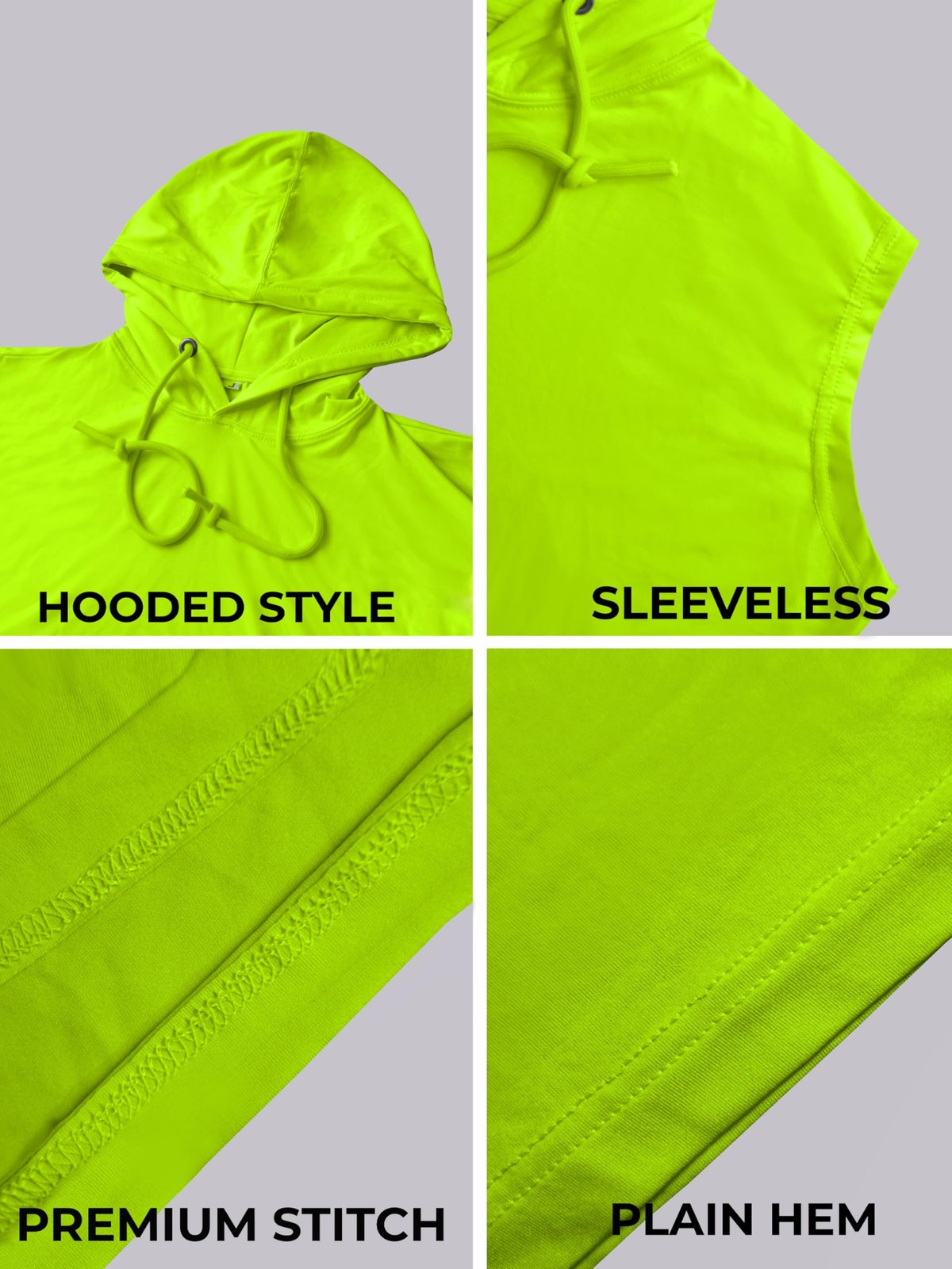 Women Crop Tank Top Sleeveless Hoodie UPF50+ Sun Protection Running Melina Shirt