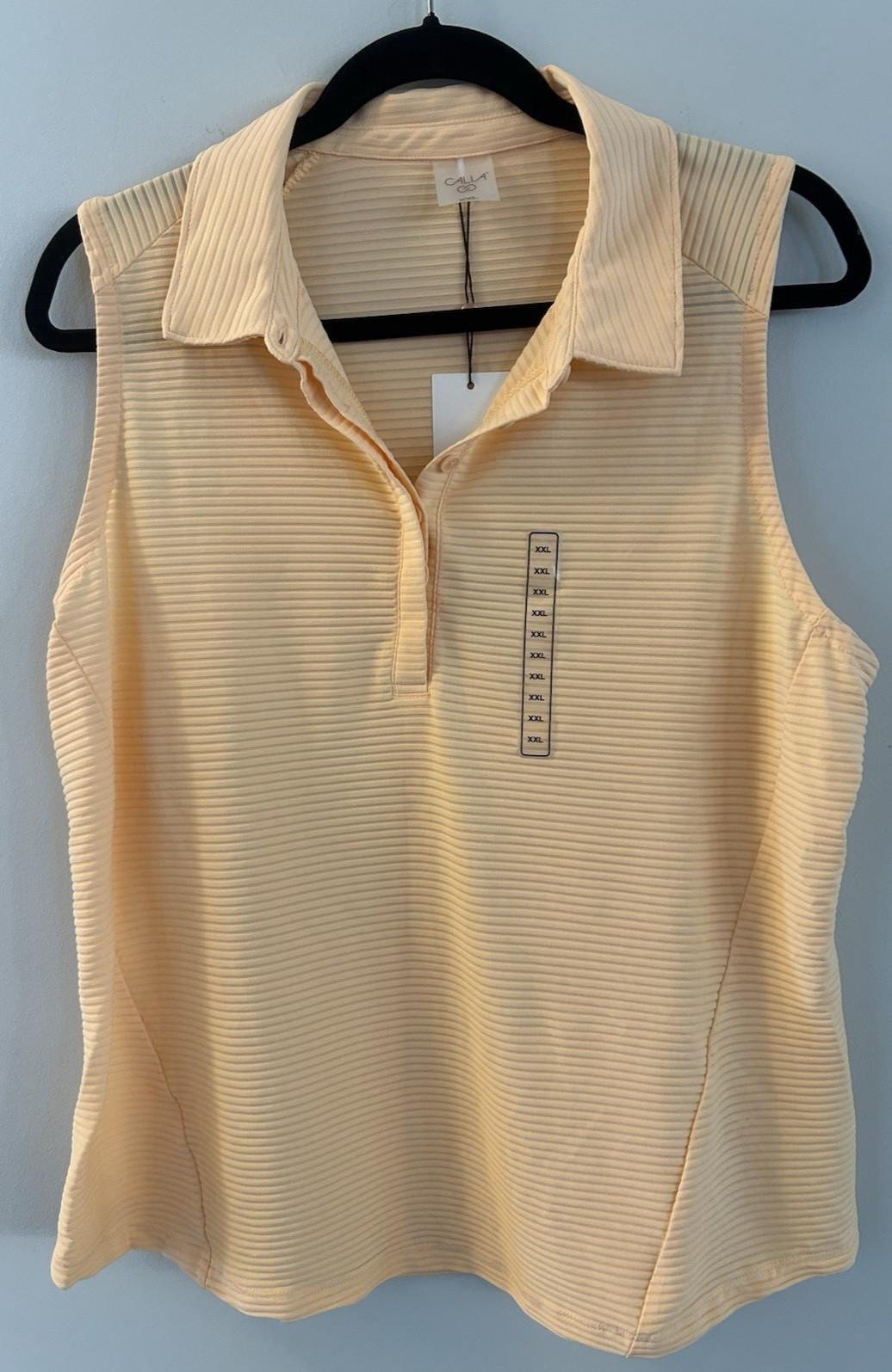 Calia by Carrie Underwood Women’s Golf Polo Tank Top Size XXL Peach Sherbet NWT