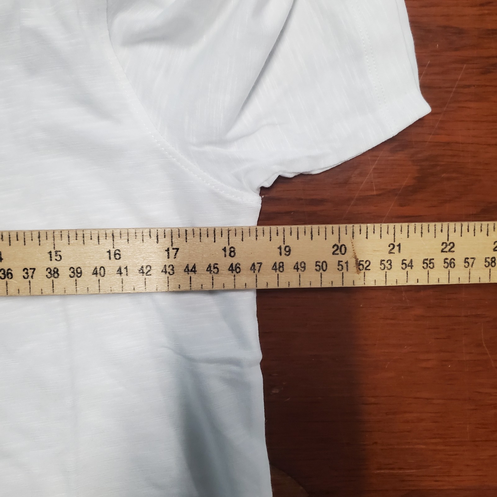 Tasc Performance Longline Slubbed T Shirt Womens Small White Cotton Relaxed Fit