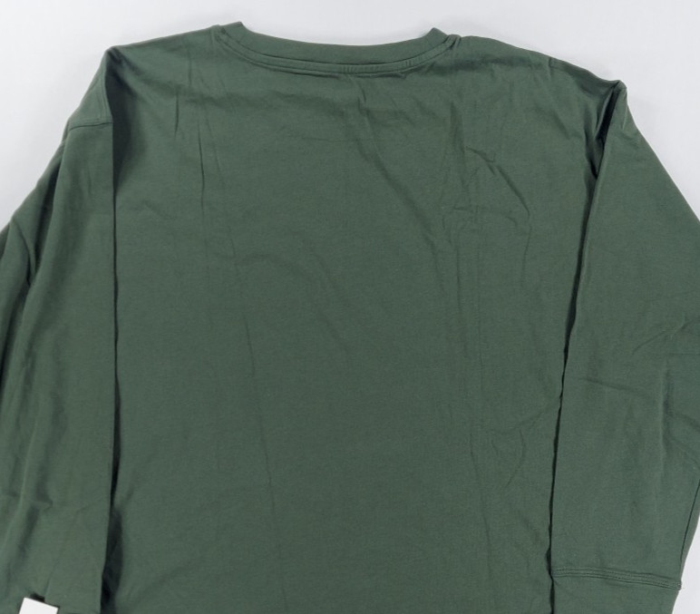 Calvin Klein Performance Long Sleeve T-Shirt Dark Green XL NWT Crew Neck Cotton