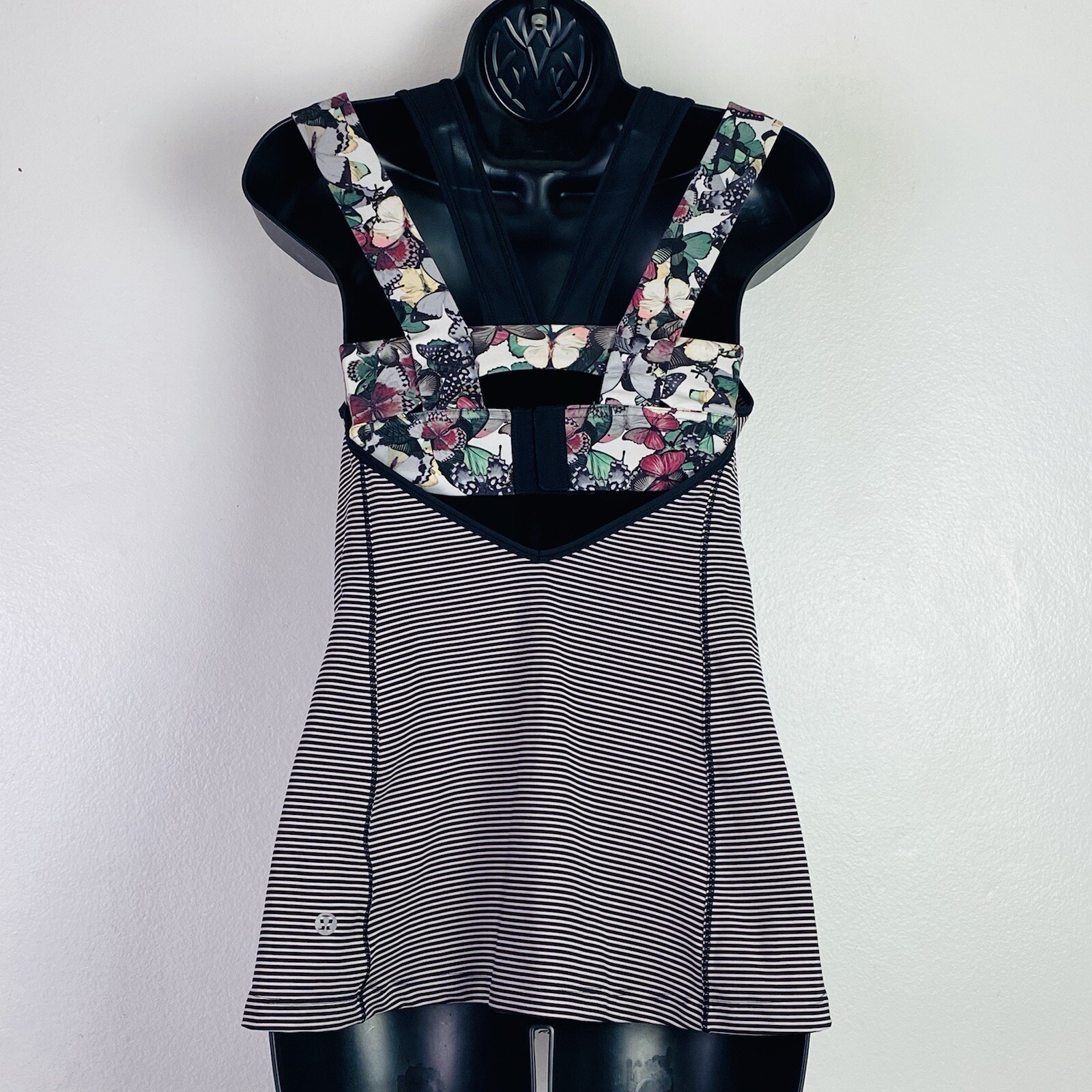 Lululemon Super Sport Tank Mini Pop Stripe Black Mink Berry / Black / So Fly