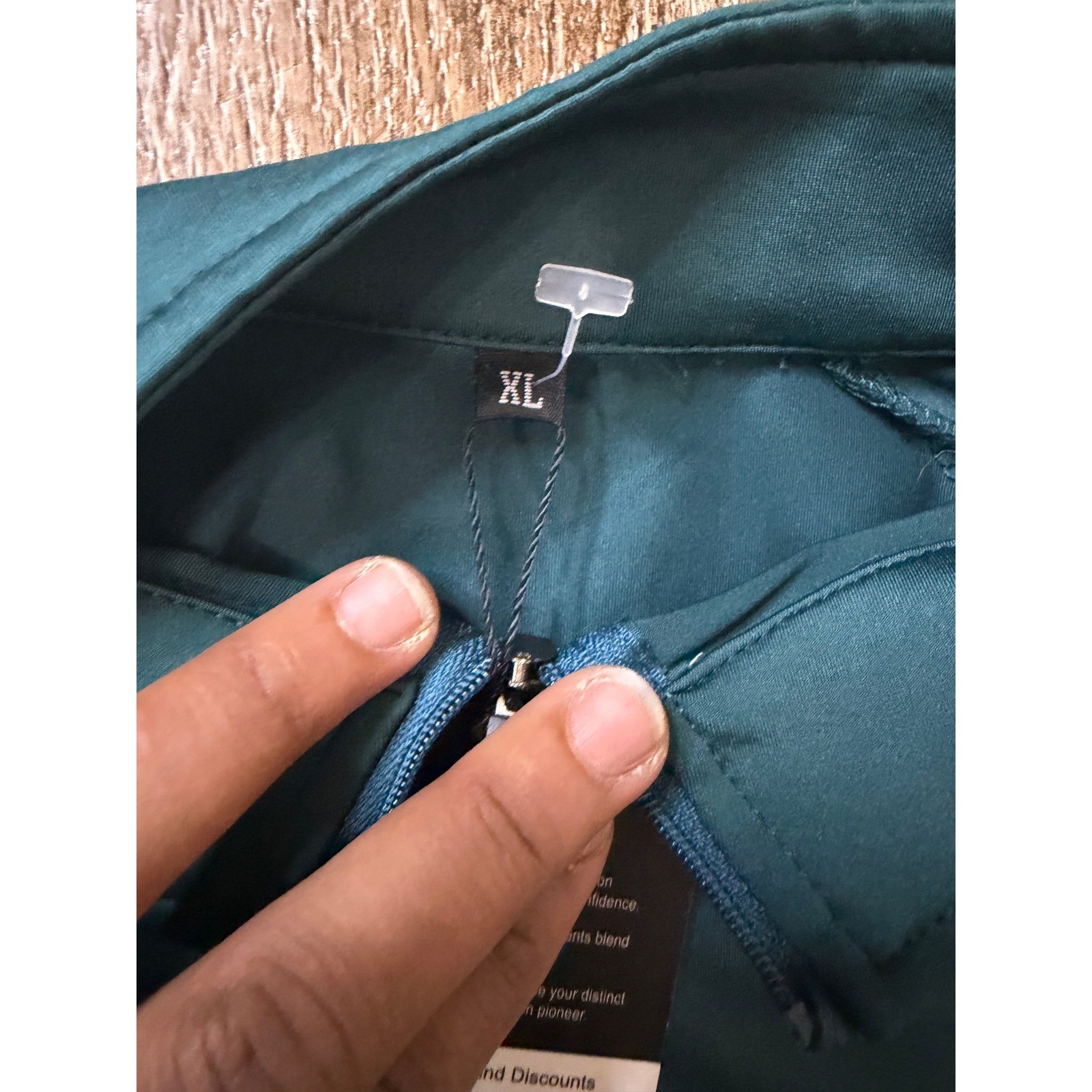 FKEEP Womens Quarter Zip Pullover XL Teal Green Long Sleeve Athletic Top NWT