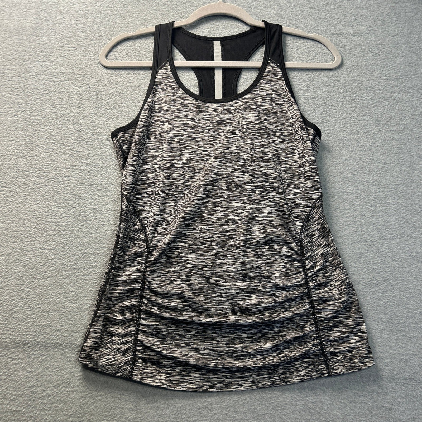 Tek Gear DryTek Athletic Tank Top Womens Small Gray Black Racerback Workout