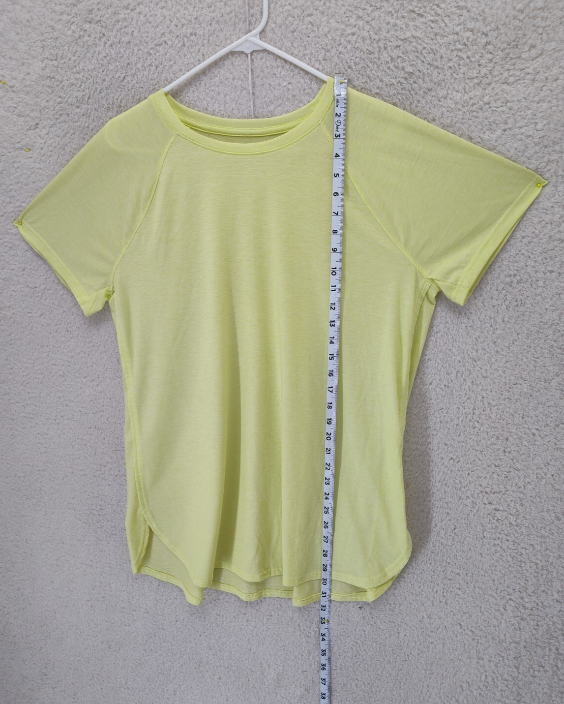Tek Gear Women Top Extra Large Yellow Poly Blend Short Sleeve Workout Gear