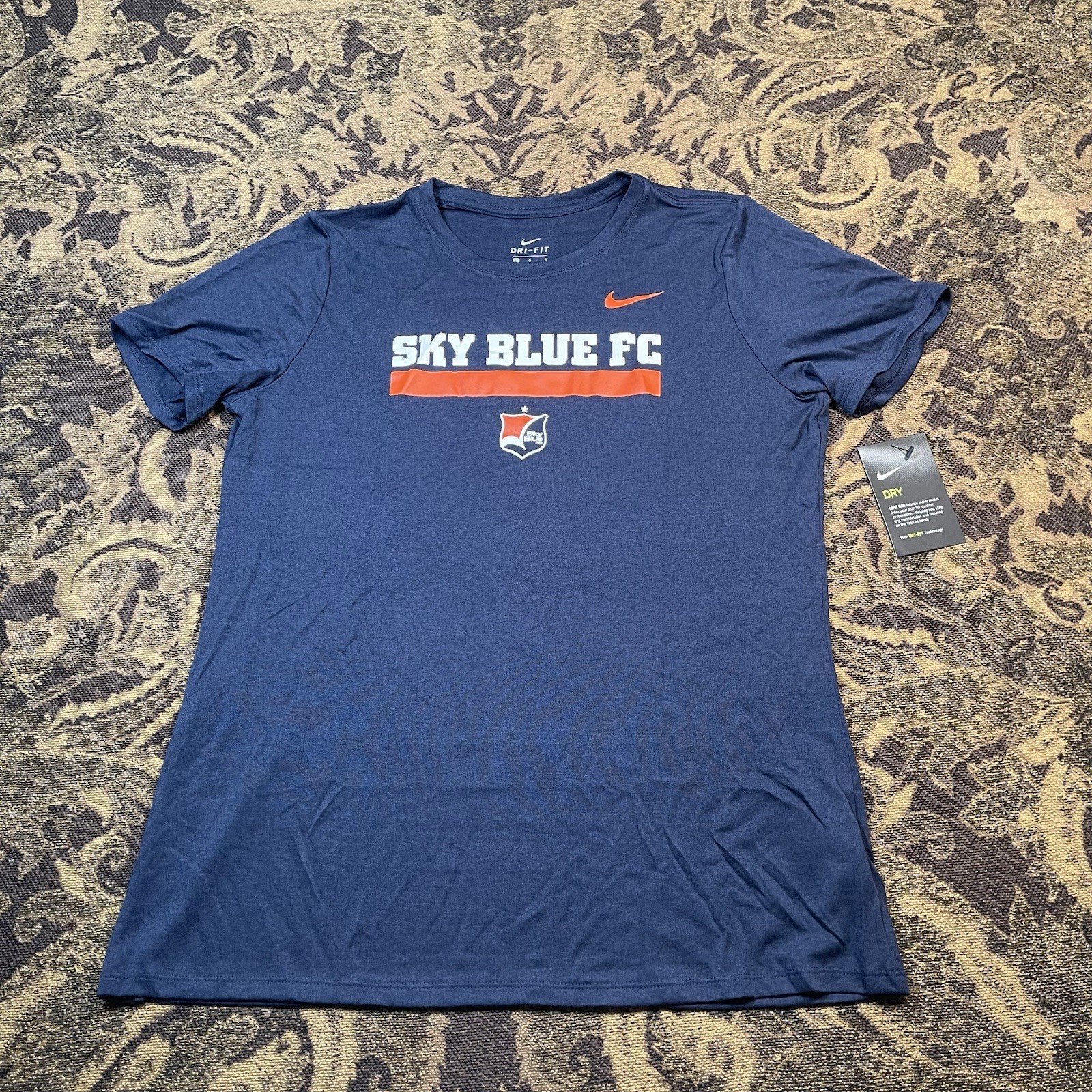 Nike Dri-FIT Sky Blue FC NWSL Soccer women’s Blue t-shirt Size Large New A
