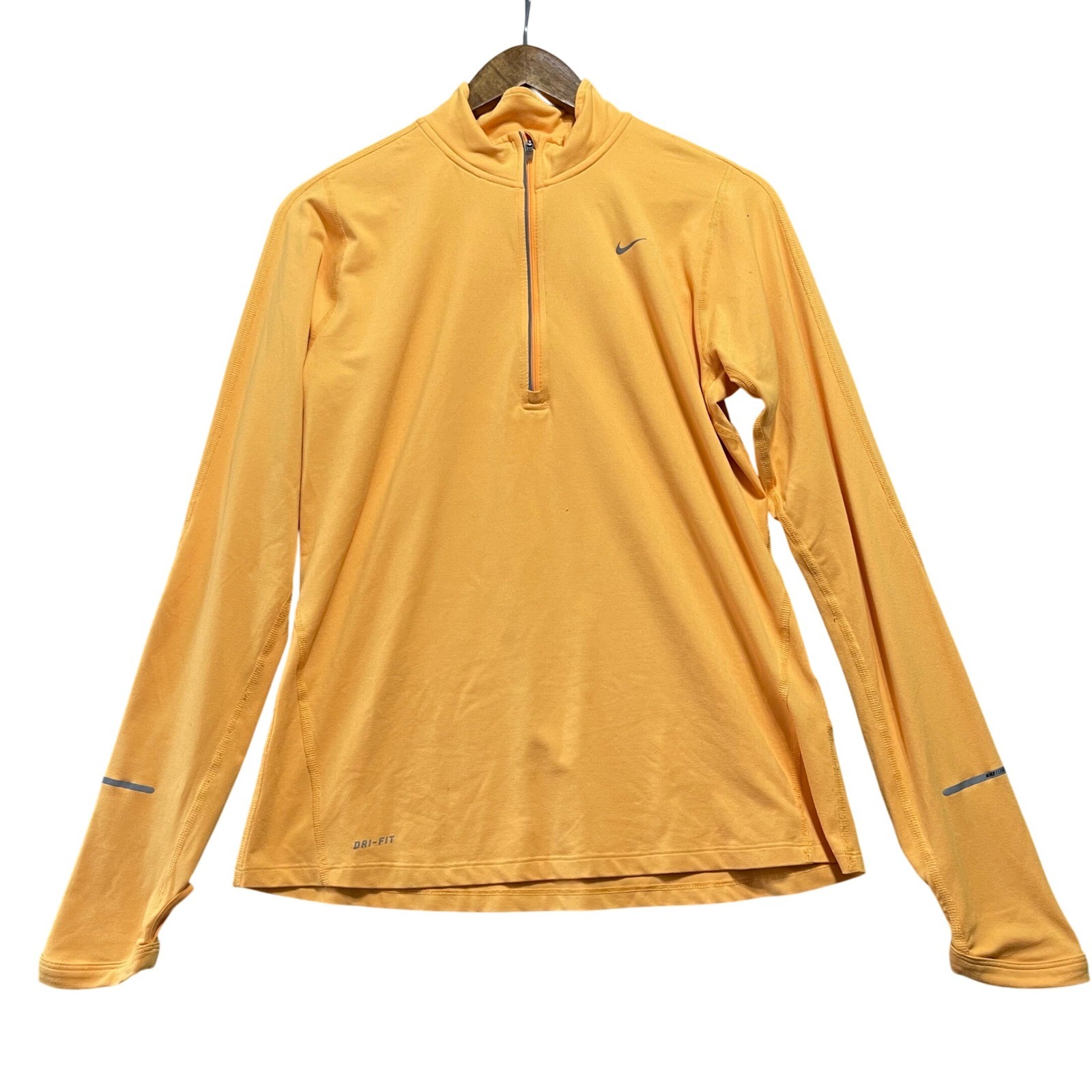 Nike Element 1/4 Zip Pullover Womens M Orange Dri-FIT Running Top Athleisure