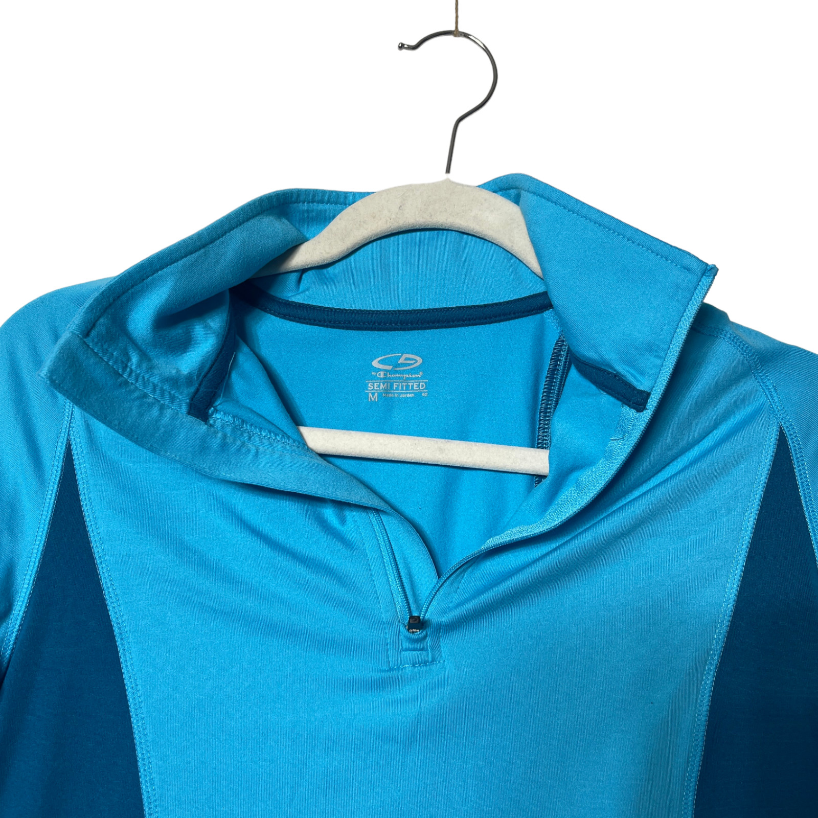 C9 by CHAMPION Womens Medium Pullover Semi-Fitted 1/4 Zip Athletic Workout Blue