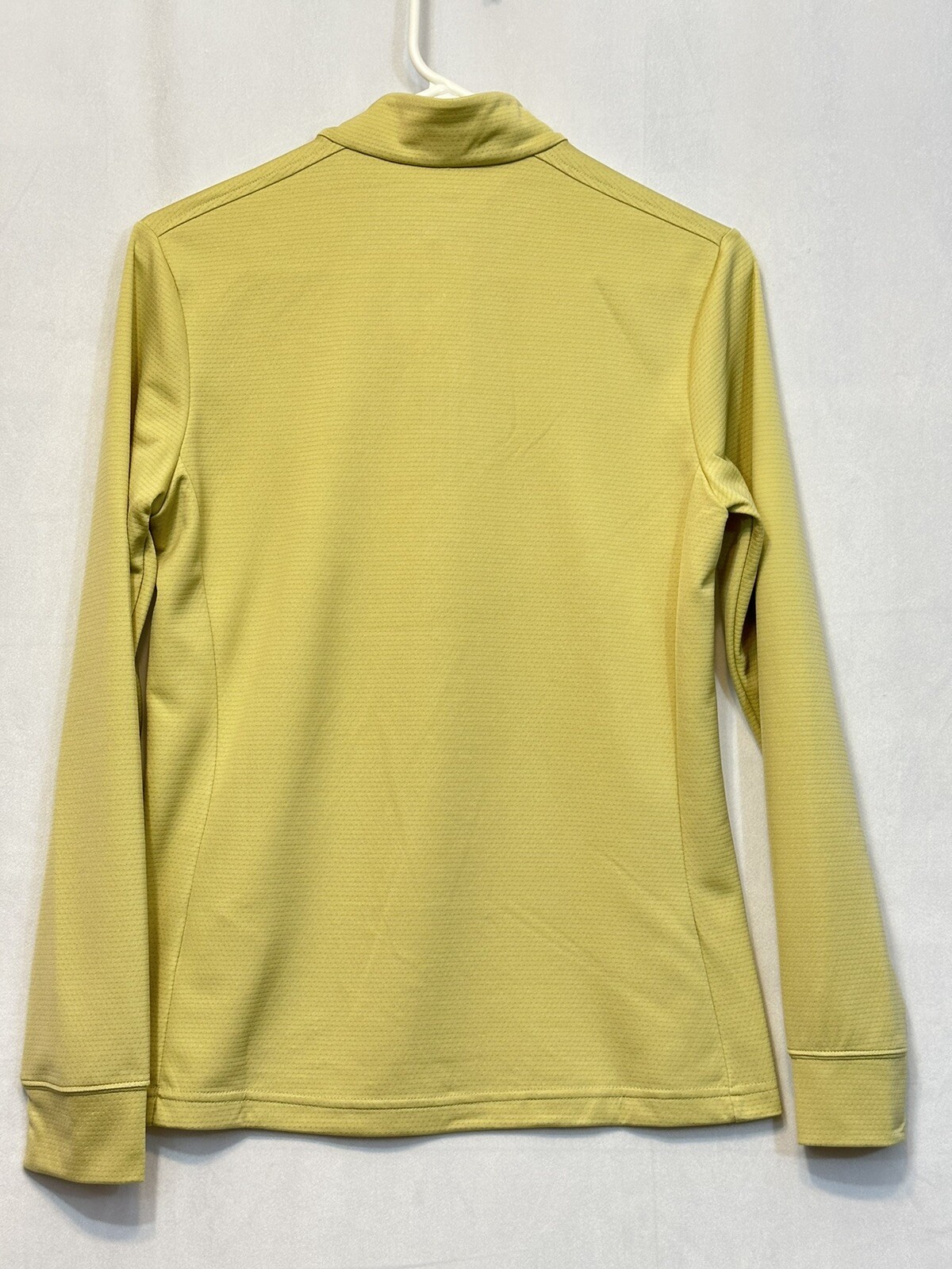 NIKE DRI-FIT Women’s 1/4 Zip DJ8521-784 Yellow with White Swoosh – Size S