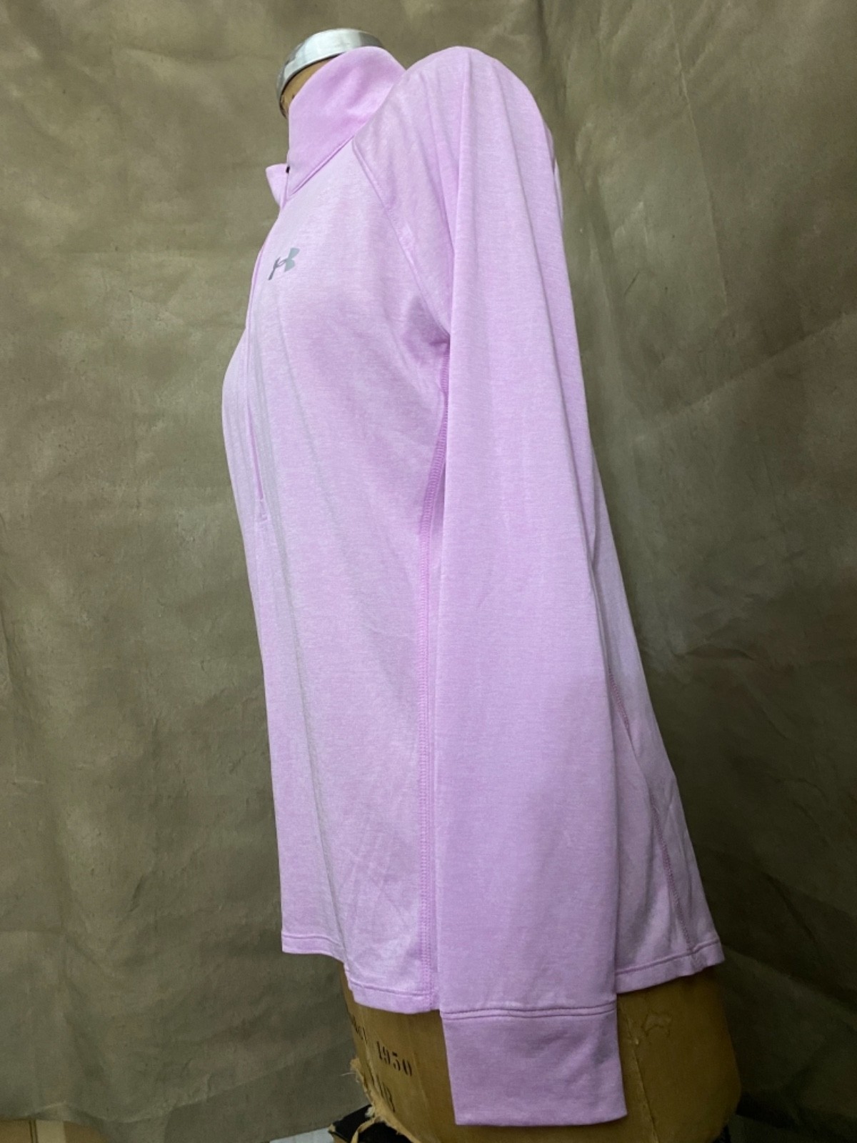 Under Armour Pullover Pink Athletic Tech 1/2 Zip HEATGEAR Loose Top Womens XL