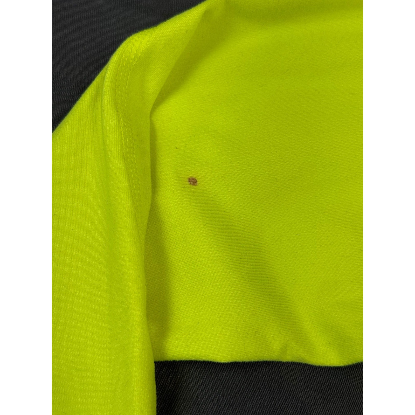 Nike Running Dri-FIT Half Zip Pullover Neon Yellow Volt Womens Small Thumbholes