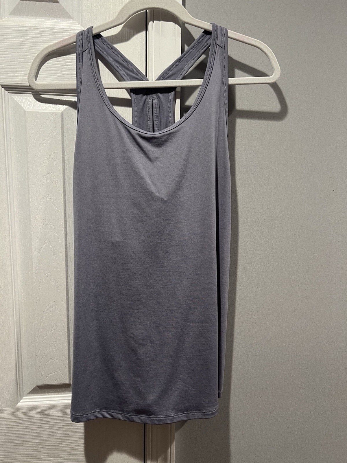 Fabletics Women’s XL Gray Racerback Workout Tank Top Athletic Stretch
