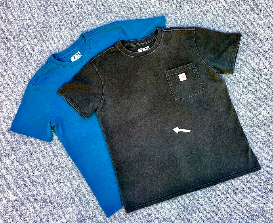 Carhart Lot Of 2 Women’s Pocket T -Shirts Large Multicolor Loose Fit Workwear