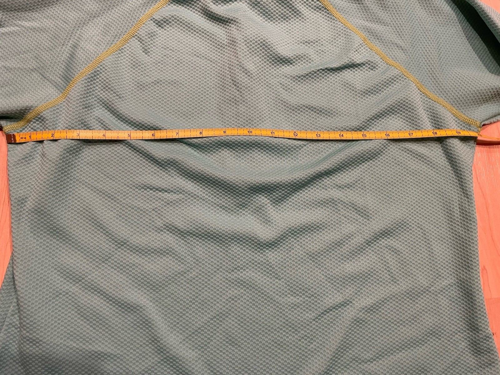 Coldpruf Teal Aqua Honeycomb Base Layer 1/4 Zip Mock Neck Pullover Tagless XL