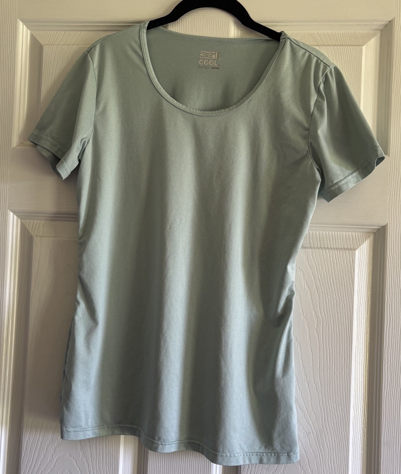 32 Degrees “cool” women’s short sleeve aqua green activewear top-Size Medium
