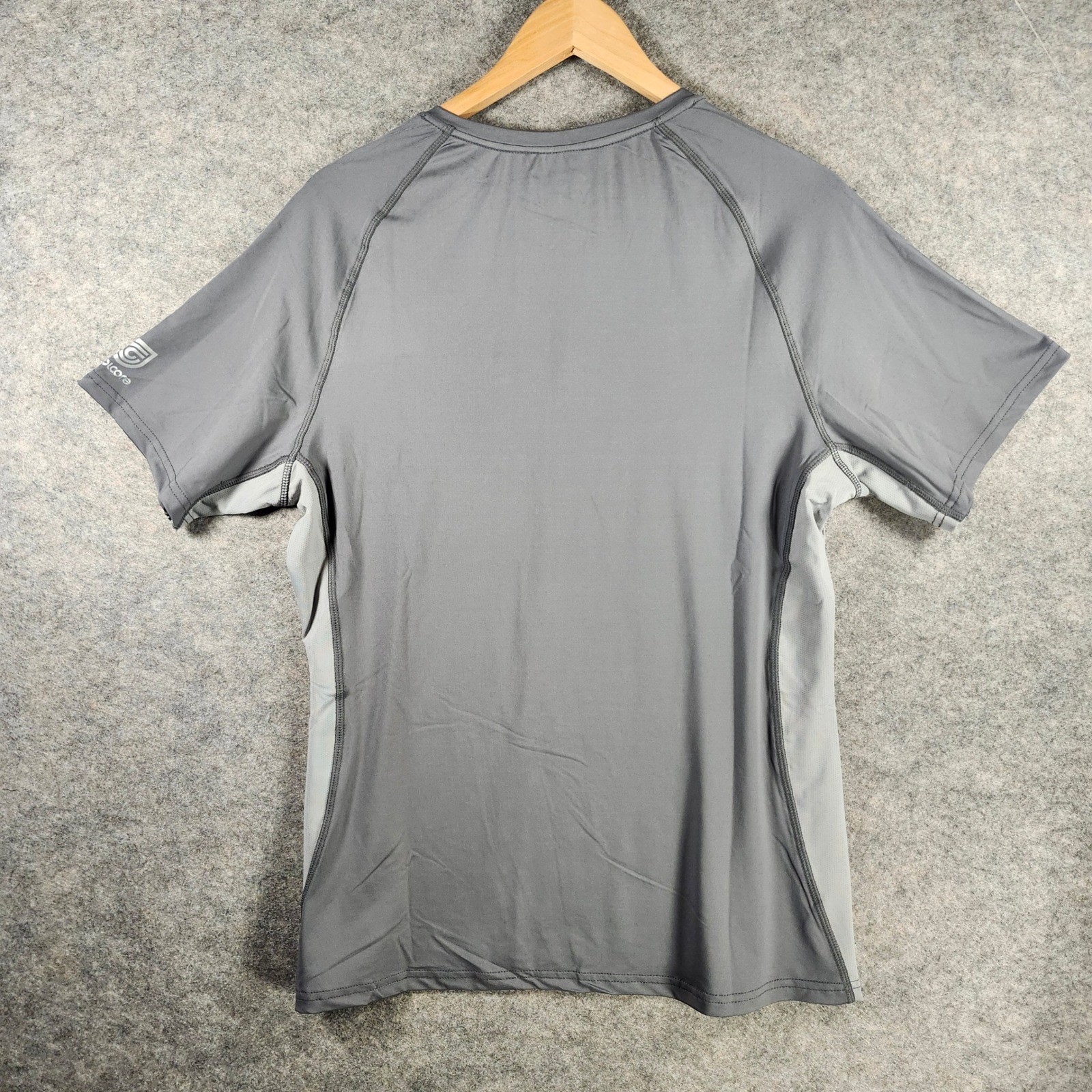 Coolcore Womens XL Basic V-Neck Tee Grey Cooling Athletic Shirt NWT Activewear