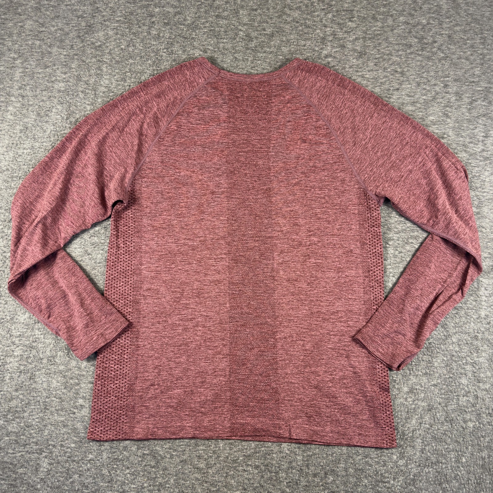 FIGS Seamless Underscrub Top Womens Large Red Long Sleeve Shirt Crewneck