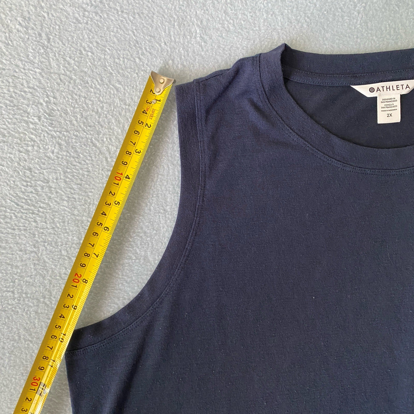 Athleta Size 2X Tank Navy Shell Blue