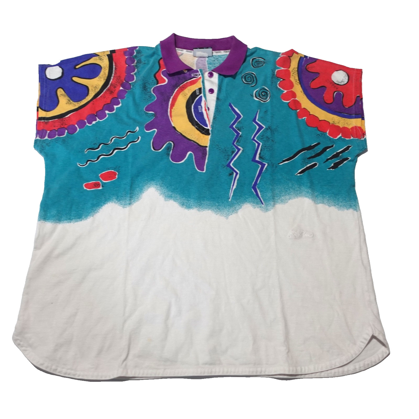Vintage 90s Kaelin Cute Aztec Geometric Tennis Polo Size Womens One Size (XL)