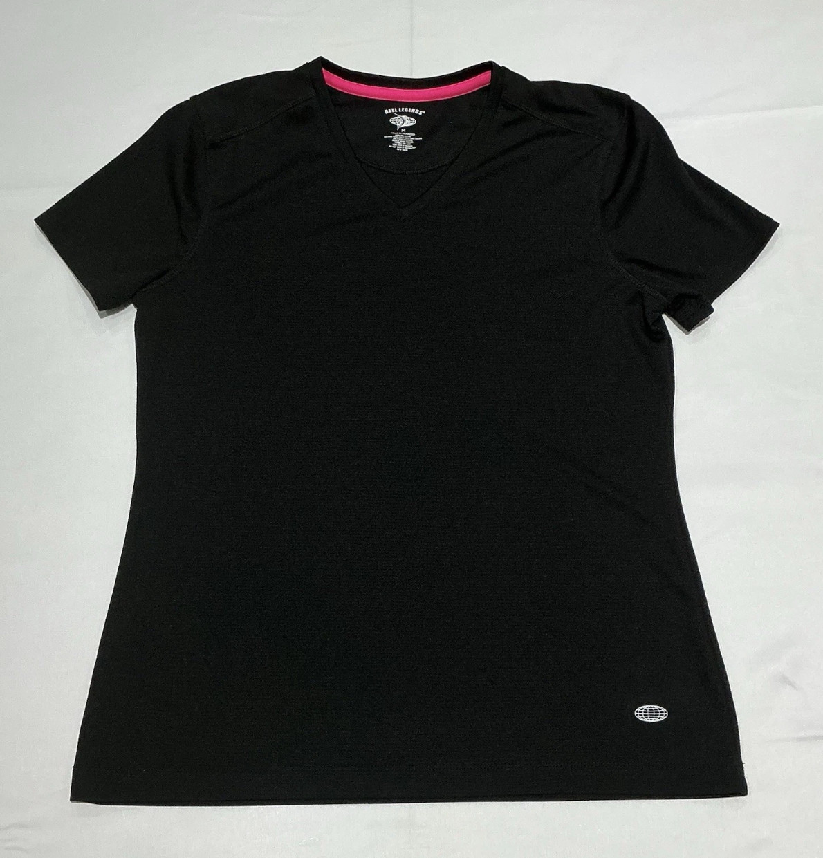 Reel Legends Shirt Womens Medium Black Fishing Outdoors Activewear