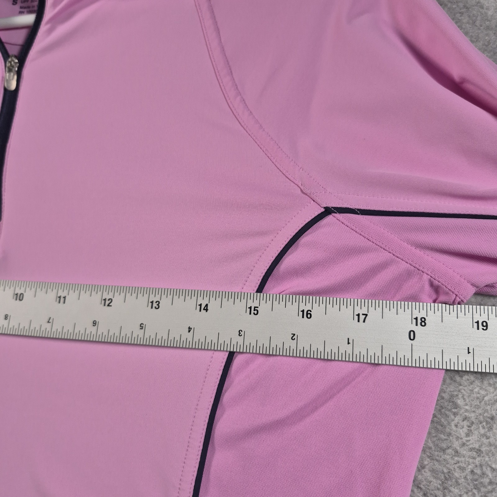 Peter Millar Lightweight Sun Comfort Base Layer 1/4 Zip Shirt Womens Pink Small