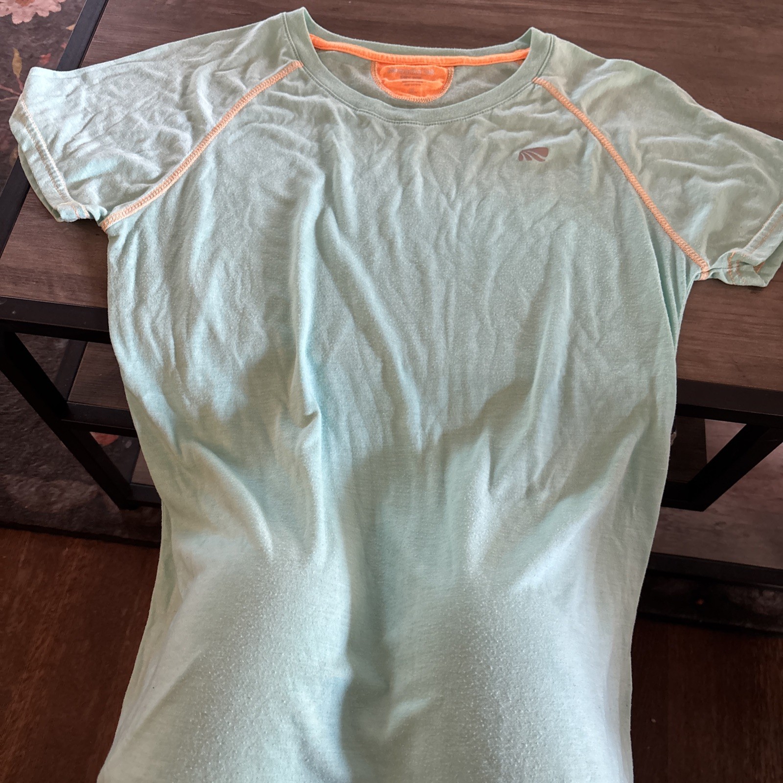 Marika Tek Dry-Wik Women’s Workout Shirt Blue Green Orange Sz XL Short Sleeve