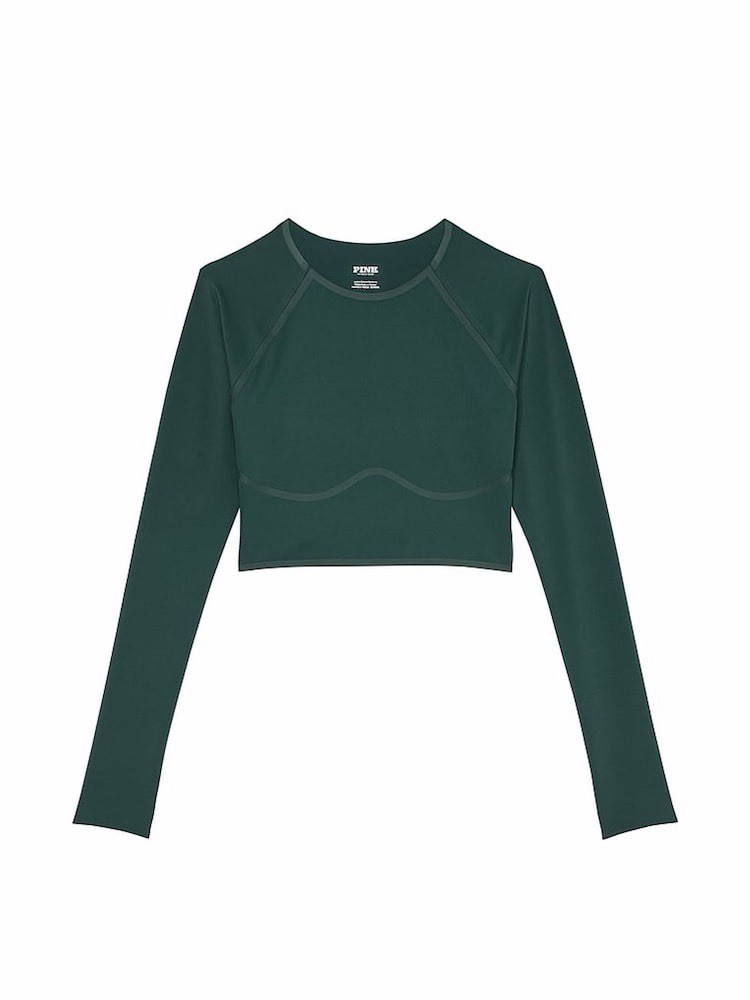 Pink by Victoria Secret Athletic Cropped Long Sleeve Top Medium NWT $45 MSRP