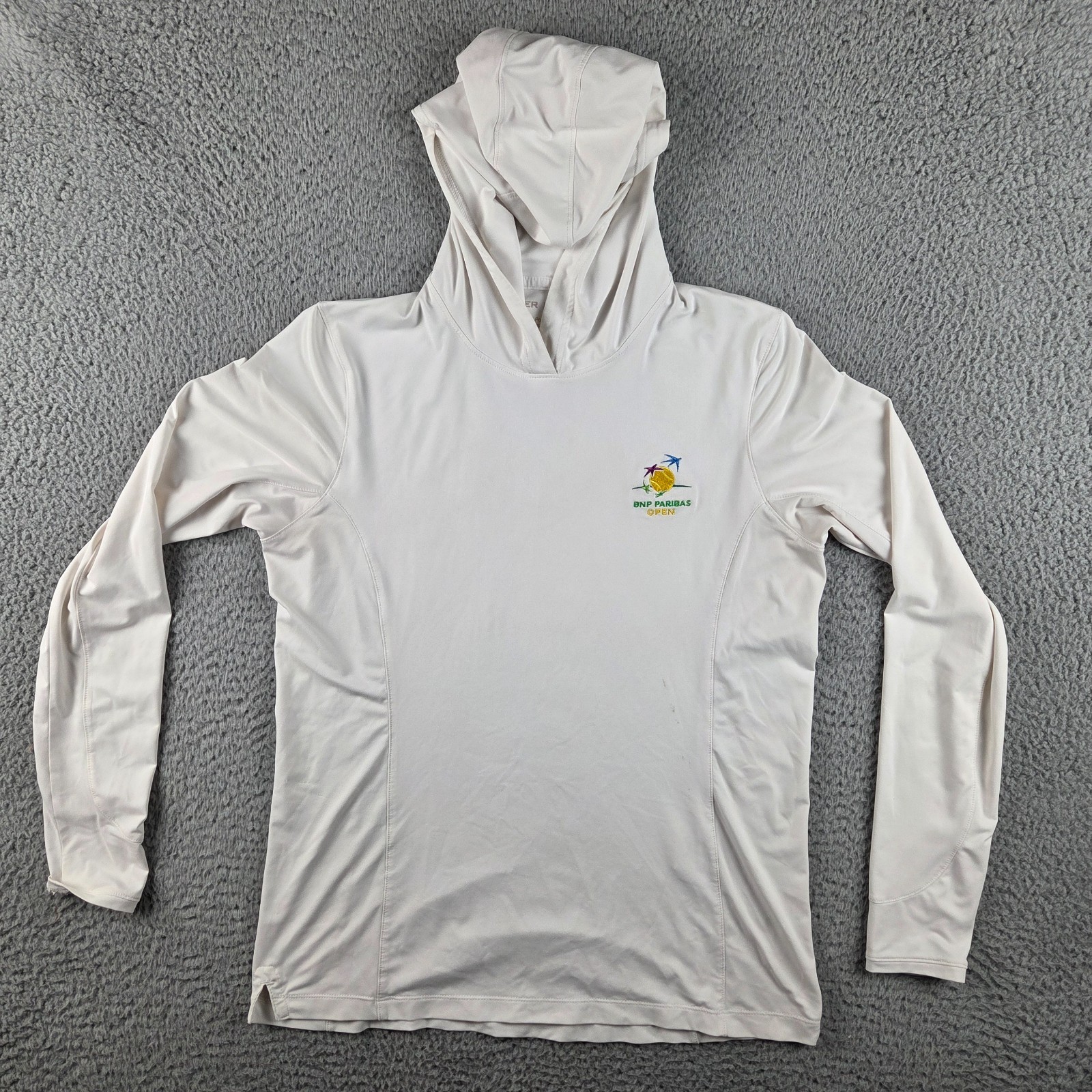 Peter Millar Sun Hoodie Women S White Lightweight Performance BNP Paribas Open