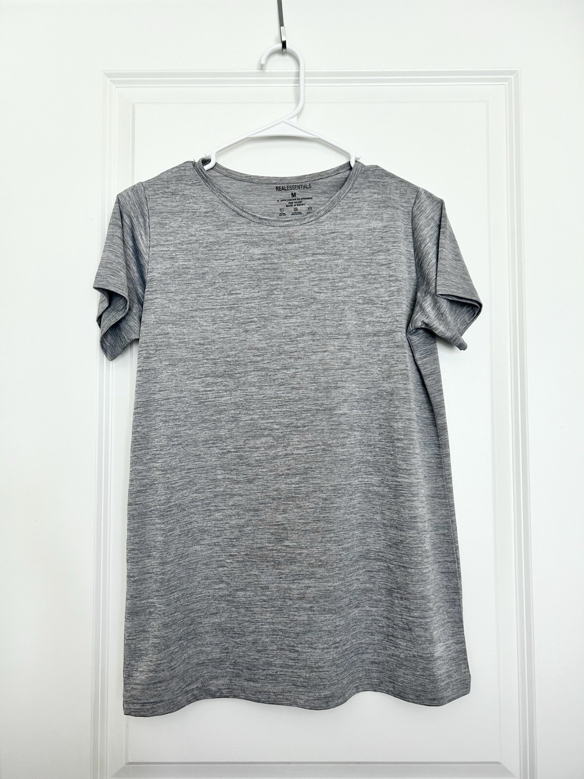 Real Essentials (M) Purple, Black, Grey Athletic Shirts | 3 Pack