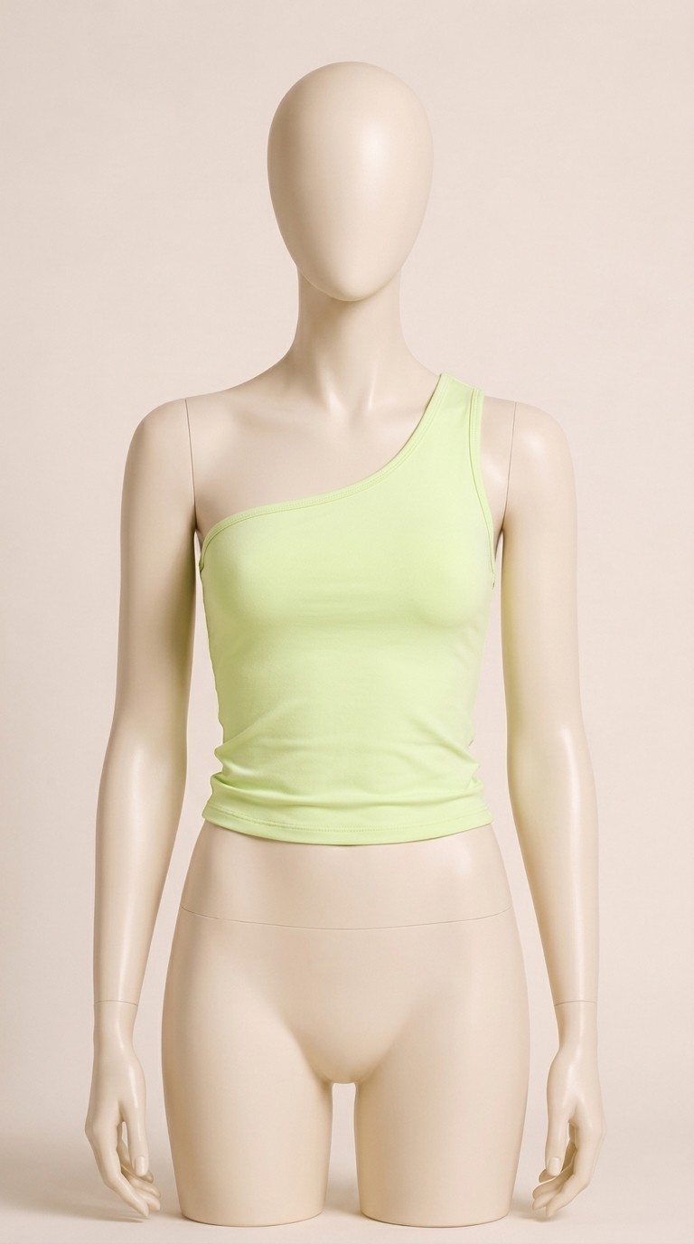 MASKERT Women’s Lime Sports Tank Top Built-In Bra Stretch Yoga Gym Size M New