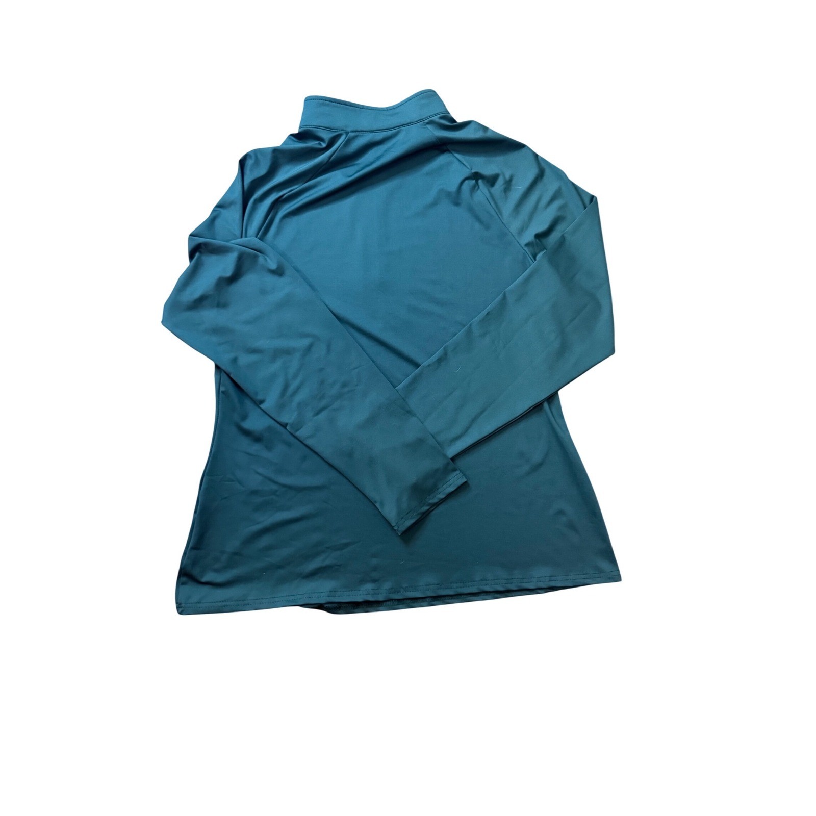 FKEEP Womens Quarter Zip Pullover XL Teal Green Long Sleeve Athletic Top NWT