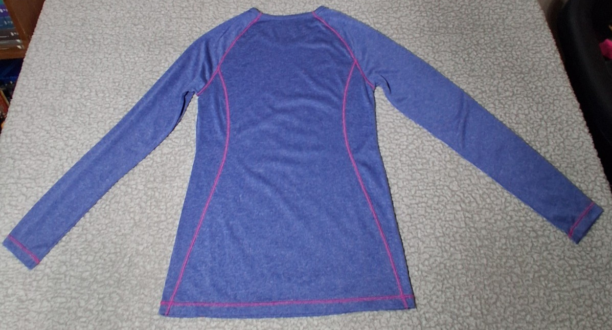 Layer 8 Womens Performance Shirt Small Purple Pink Longsleeve
